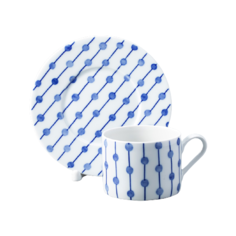 Чашка с блюдцем. Форма "Соло". Рисунок "Реки России". Лена. 265 мл. Императорский Фарфоровый Завод