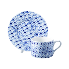 Чашка с блюдцем. Форма "Соло". Рисунок "Реки России". Ангара. 265 мл. Императорский Фарфоровый Завод