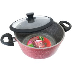 Кастрюля 3,3л PANAIRO "The brusnika" c крышкой и ненагревающимися ручками soft-touch