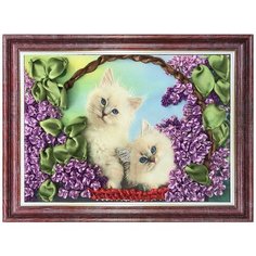 Набор для вышивания Каролинка КЛ-4013 (н) Коты в корзине