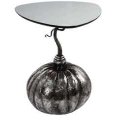 Декоративный столик BOGACHO Королева осени серебристый ручная работа