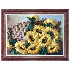 Набор для вышивания Каролинка КЛ-3026(н) Корзина с подсолнухами
