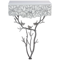 Пристенный столик BOGACHO Терра белый ручная работа