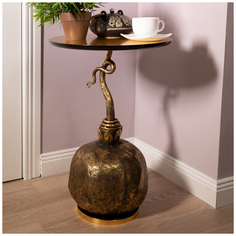 Декоративный столик BOGACHO Золотой гранат бронза ручная работа