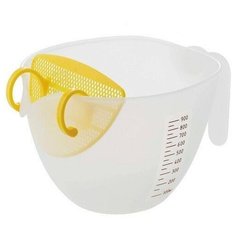 Кувшин 1 л с ручкой + дуршлаг с фиксацией на бортик 20,5*14,5*11 см Akebono