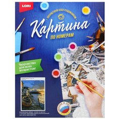 Картина по номерам на картоне "Старый причал" Lori
