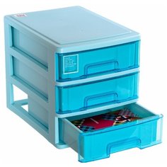 Органайзер настольный с 3 выкатными ящичками 35х25,2х28 см SANKO