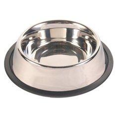Миска, металл с резинкой Ф 24 см, 2,8 л, Trixie (товары для животных, 24855)