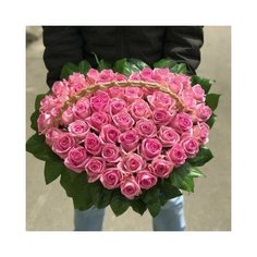 Корзины с цветами. Розы. Сердце из роз. 51 роза. N140 Flowerstorg