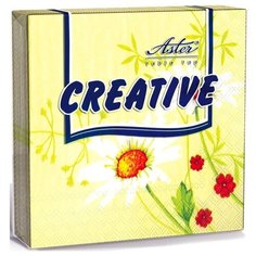 Салфетки бумажные "Creative" Нежность, 33х33 см, 3 слоя Aster
