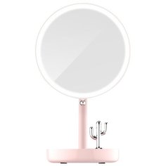 Зеркало косметическое настольное Xiaomi Lofree LED Beauty Mirror с подсветкой розовый