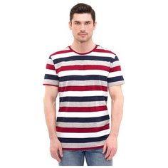 Футболка N.O.A. 20061 размер 50, темно-синий/бордовый/белый/серый меланж NOA