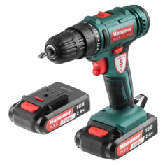Аккумуляторная дрель-шуруповерт Hammerflex ACD18BS Li-Ion 2.0 А·ч 18 В х2 кейс