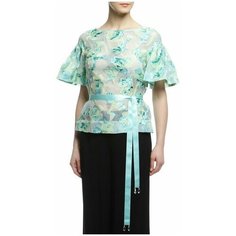 Блуза MARIA GRAZIA SEVERI, размер 40, бирюзовый