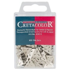Треугольные кнопки Creta Color 100 шт. в пластмасовой коробке Cretacolor