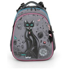 Ранец Hummingbird T37 серый с кошкой