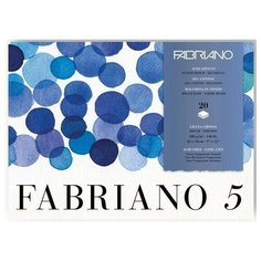 Fabriano Блок для акварели "Disegno 5" 300г/м2 23x31см Rough \ Torchon 20л склейка по 4 сторонам