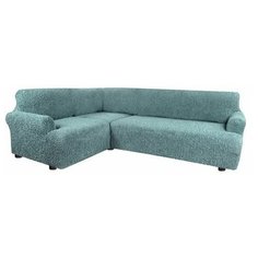 Чехол для мебели: Чехол на классический угловой диван "Микрофибра" Бирюзовый Еврочехол