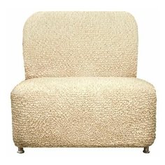 Чехол для мебели: Чехол на кресло без подлокотников Микрофибра Ваниль Еврочехол