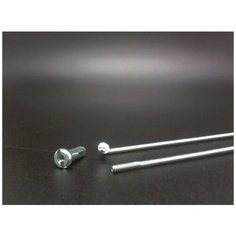 Велосипедные спицы TBS оцинкованные 14gx186мм с ниппелями 1/2", 144 шт.