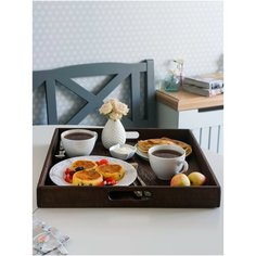 Квадратный поднос из дуба Foxwoodrus