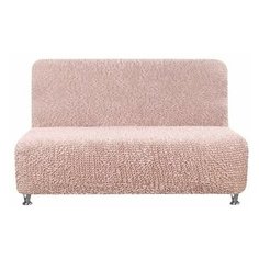 Чехол для мебели: Чехол на 2- х местный диван без подлокотников Микрофибра Античная Роза Еврочехол