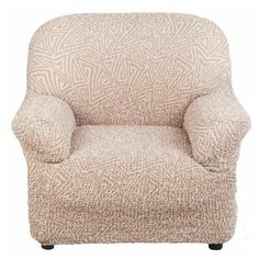 Чехол для мебели: Чехол на кресло Виста Меандр бежевый Еврочехол