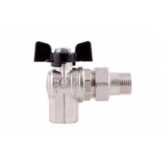 Кран шаровой Bugatti Oregon 594 с накидной гайкой угловой 3/4