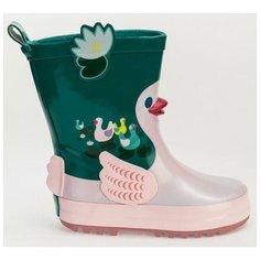 Резиновые сапоги Kakadu размер 25, зеленый/розовый