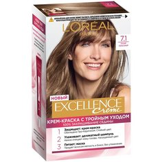 LOreal Paris Excellence стойкая крем-краска для волос, 7.1 русый пепельный