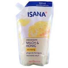 ISANA Жидкое мыло ISANA Молоко и мед запасной блок 500 мл