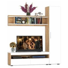 Гостиная Альба-3, цвет дуб крафт золотой/белый премиум