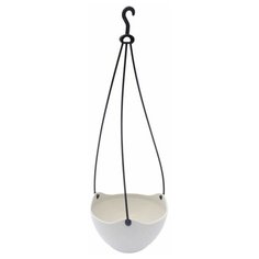 Кашпо Yamada подвесное Flower, 20 х 20 х 13 см белая глина