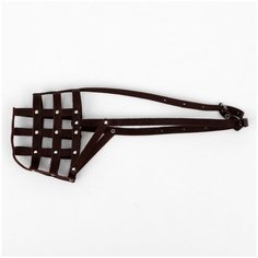 Намордник № 3, длина по носу 9 см, обхват морды 32 см, (немецкая овчарка сука), коричневый Пижон