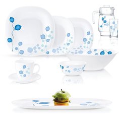 Столовый набор КАРИН МИСТИ БЛЮ 46 предметов Luminarc