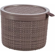 Коробка круглая с крышкой JUTE 2л темно-фиолетовый Curver