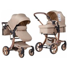 Коляска-трансформер 2в1 Aimile Original NEW Gold NDG-1 цвет: кремовый Farfello