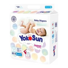 Подгузники YokoSun S (до 6 кг) 82 + 2 шт.