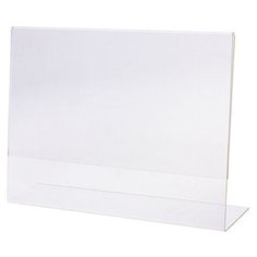 Подставка BRAUBERG для рекламных материалов горизонтальная, прозрачный