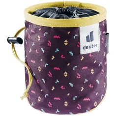 Мешок Для Магнезии Deuter 2021-22 Gravity Chalk Bag I Aubergine Blocks-Turmeric