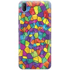 GOSSO Ультратонкий силиконовый чехол-накладка для Vivo V11 с принтом "Яркая мозаика"
