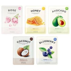 Holika Holika Набор корейских косметических тканевых масок для лица для комплексного ухода за кожей Its Skin The Fresh