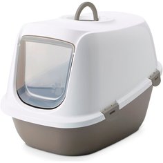 Туалет-домик для кошек SAVIC Leo 62х43х47 см белый/коричневый