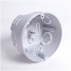 Подрозетник (приборная коробка) для твердых стен, размер D 71 X 43 мм, цвет серый, с возможностью соединения для многократных рамок (комплект 20 шт) Kopos