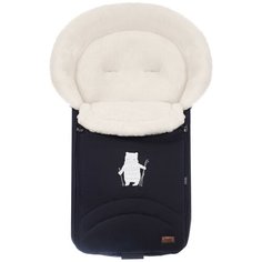 Конверт-мешок Nuovita Tundra Bianco меховой 90 см черный