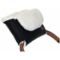 Nuovita Муфта меховая для коляски Vichingo Bianco nero/черный