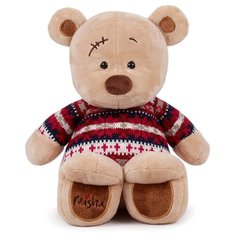 KULT Misha+Masha Мягкая игрушка медведь Misha в красном свитере, 30см