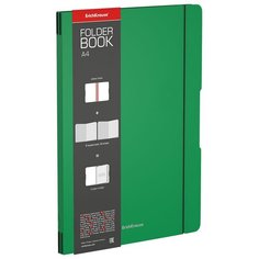 Тетрадь в съемной пластиковой обложке 2х48 листов клетка А4 зелёный ErichKrause FolderBook Classic (1 штука в упаковке)