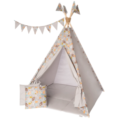 Палатка Buklya Медведи, лисы, елки, серый