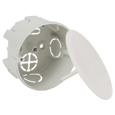 Подрозетник (приборная коробка с крышкой для твердых стен размер D 71 X 43 мм, цвет серый, с возможностью соединения для многократных рамок (комплект 10 шт) Kopos